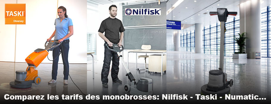 Monobrosse prix et comparatif Nilfisk Taski Numatic