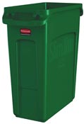 Collecteur Rubbermaid Slim Jim vert 60 litres