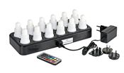 Kit 12 Bougies led multicolore rechargeables 