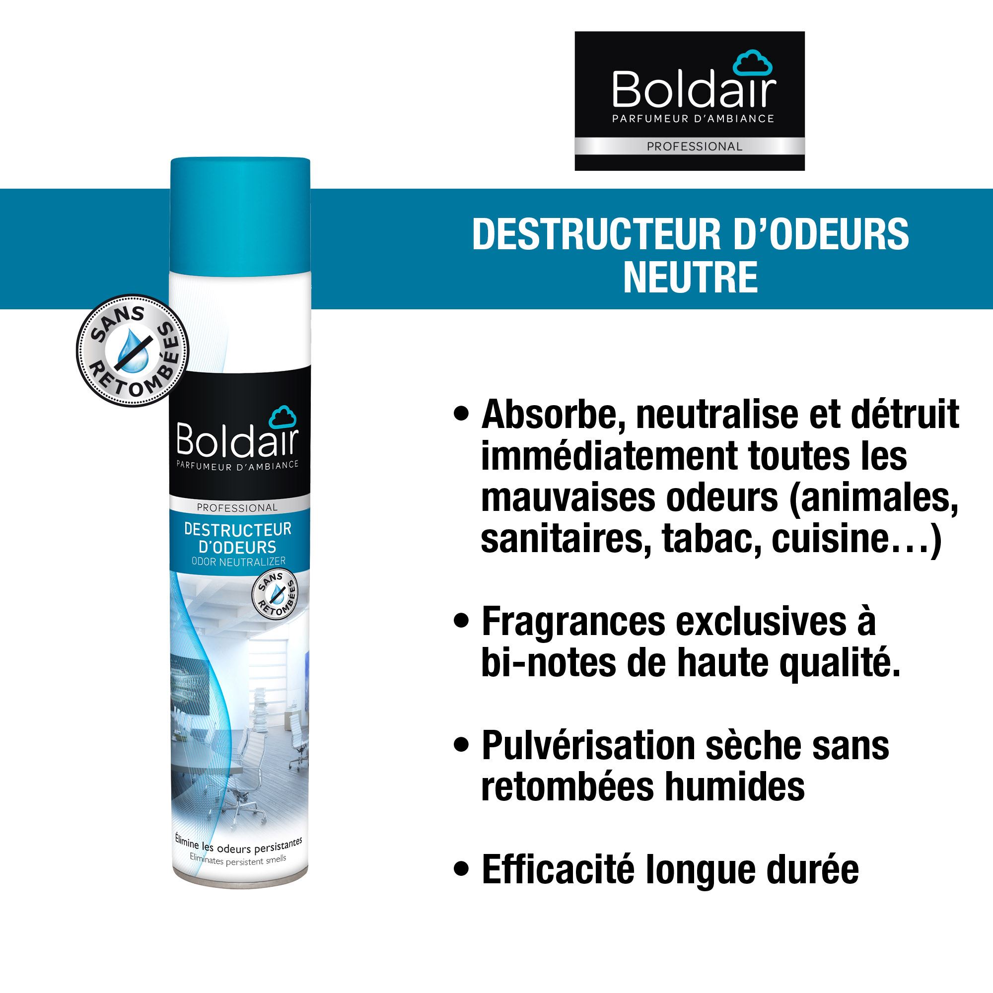 Destructeur d'odeurs textiles boldair - 500 ml BOLDAIR