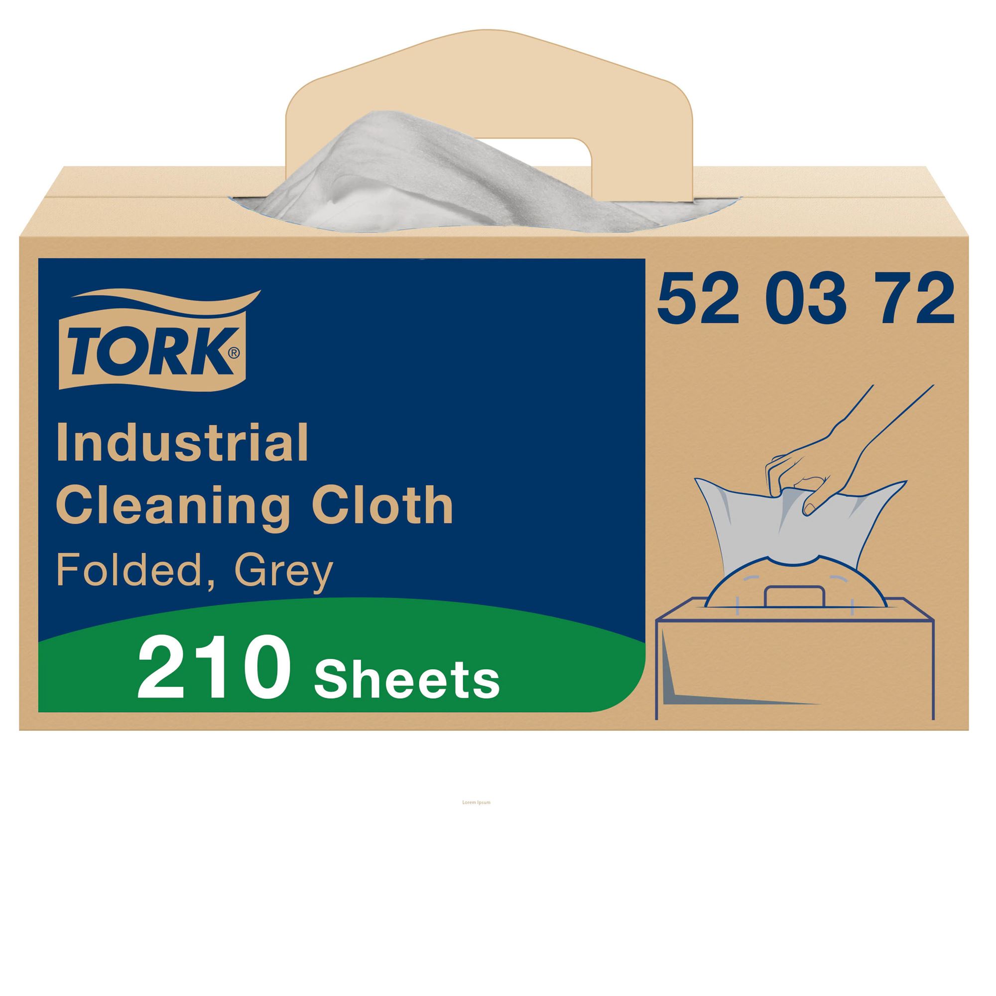 TORK Boîte distributrice 120 Chiffons de nettoyage Industriel enchevêtrés  blanc - Format : 61,5 x 35,5 cm