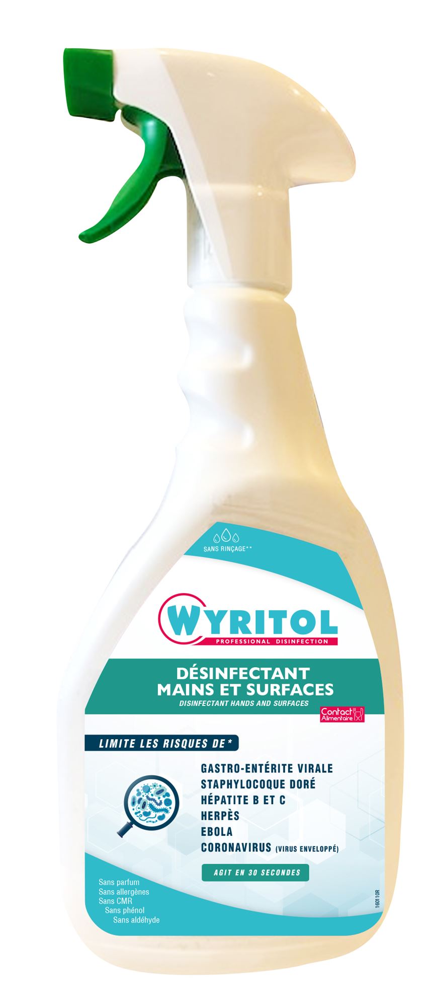 Désinfectant nettoyant virucide sans rinçage 750ml