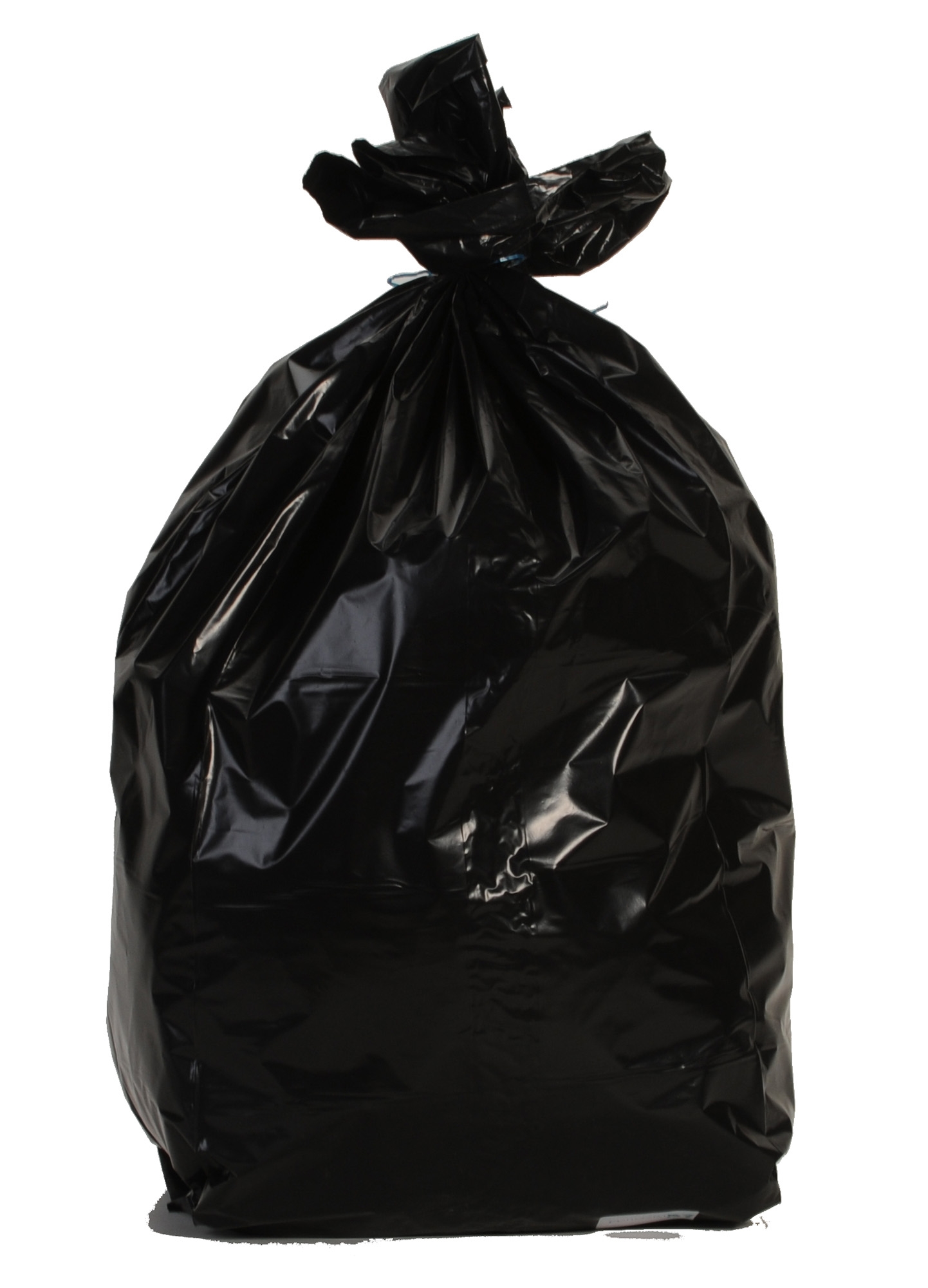 Sac-poubelle en plastique noir, contenance 130 litres d'ordures ménagères  et déchets.