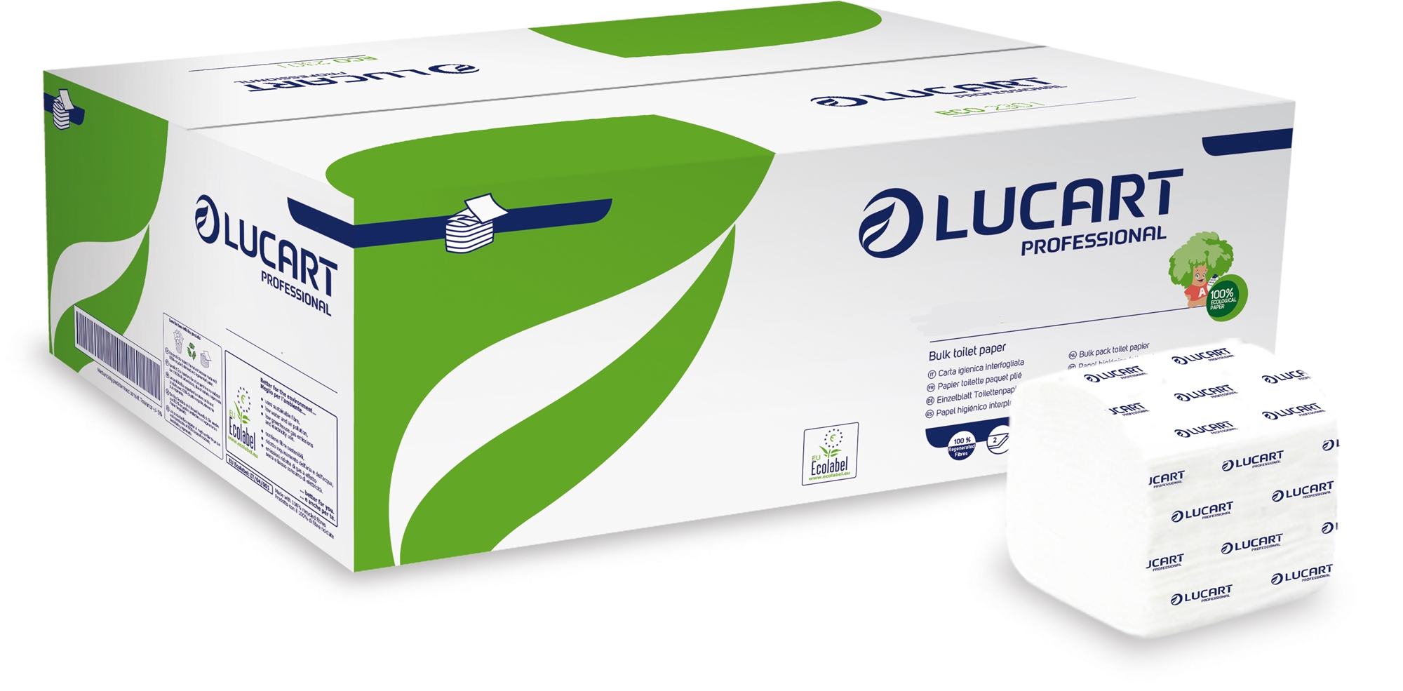 Papier WC toilette paquet plat 210 feuilles Ecolabel - Voussert