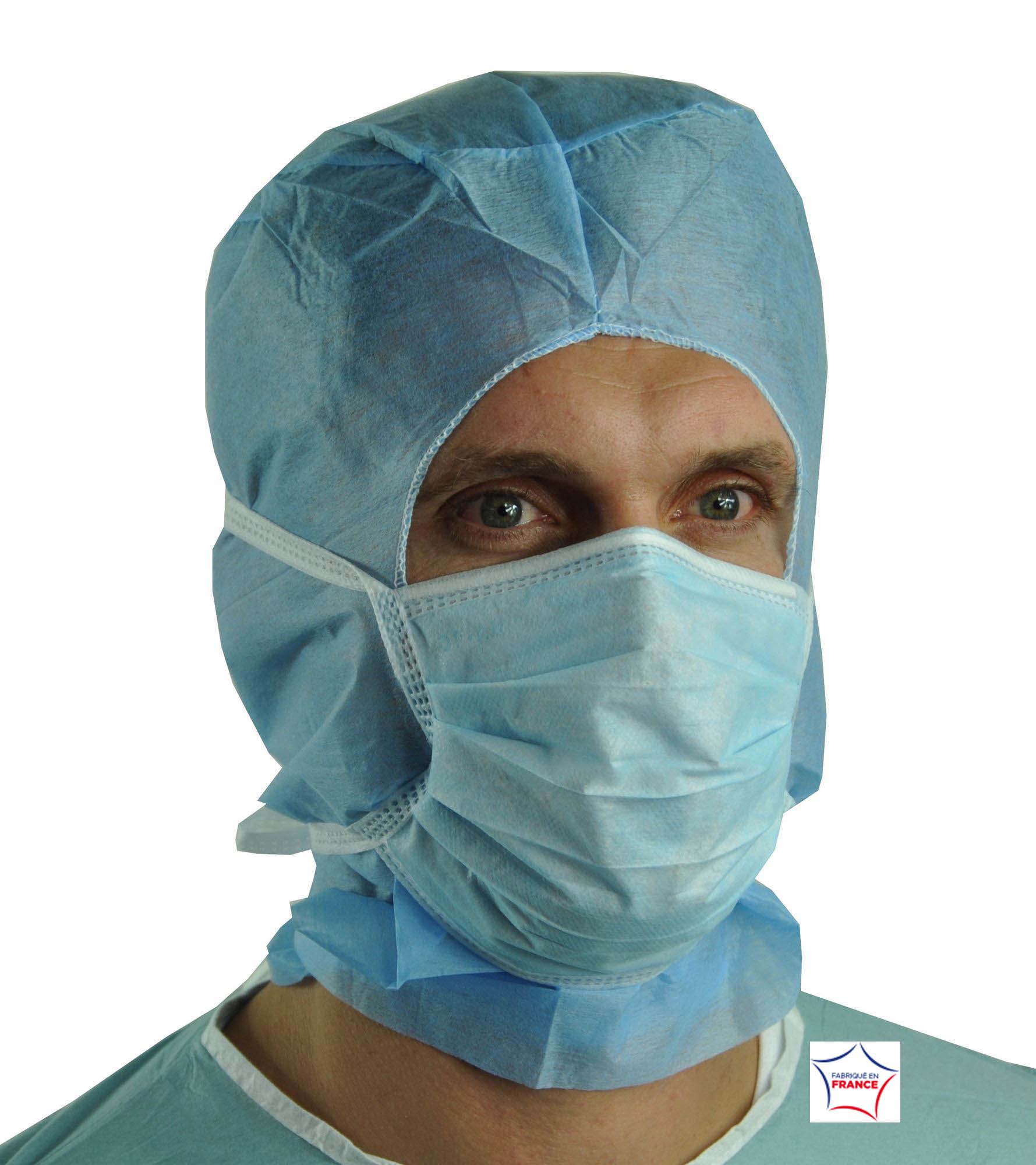 Masque Chirurgical 3 Plis à Lanières Bleu ( 50 Utés)
