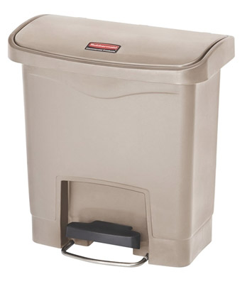 Poubelle Slim Jim Rubbermaid 15 L beige