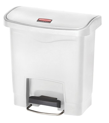 Poubelle Slim Jim Rubbermaid 15 L blanc