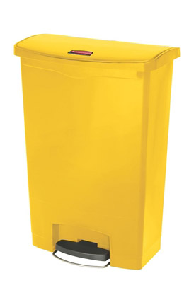 Poubelle Slim Jim Rubbermaid 90 L jaune