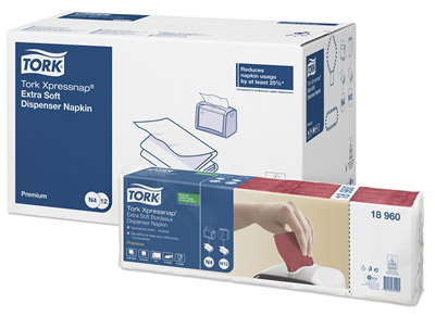 Serviettes Tork N4 premium enchevetrées bordeaux colis 8000