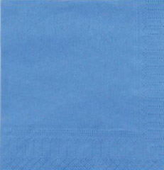 Serviette papier cocktail bleu azur CGMP 20X20 les 1800