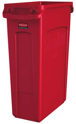 Collecteur Rubbermaid Slim Jim Rouge  87 litres