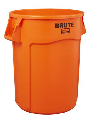 Conteneur brute Rubbermaid rond 167L orange