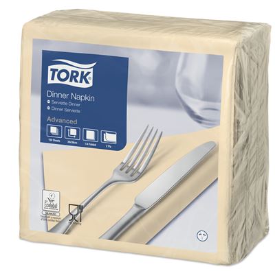 Serviette papier Tork 39x39 2 plis vanille colis de 1800