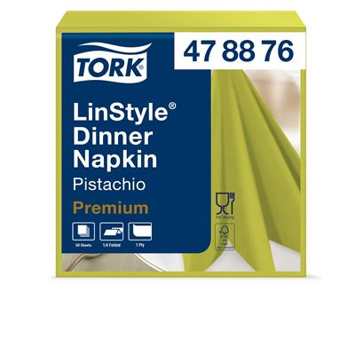 Serviette Tork Linstyle dinner pistache les 50