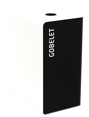 Poubelle de tri selectif 65L gobelet cubatri