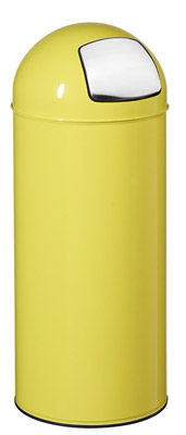 Poubelle dome 45L Rossignol jaune avec trappe