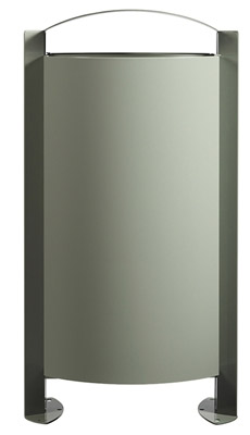 Poubelle sur pied exterieure 100 L Rossignol gris ciment