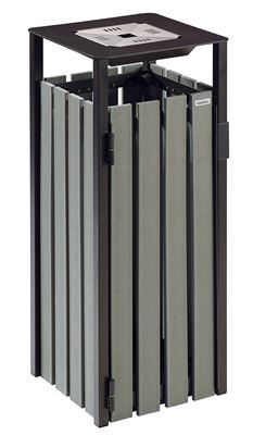 Poubelle exterieur cendrier recyclee Rossignol 110L gris