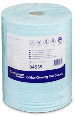 Chicopee Veraclean critical cleaning turquoise creped bobine 400 F