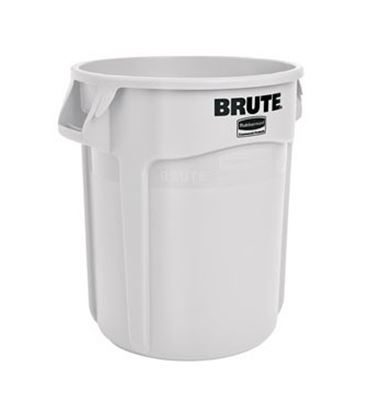 Conteneur brute Rubbermaid rond 38L blanc