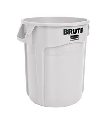 Conteneur brute Rubbermaid rond 76L blanc