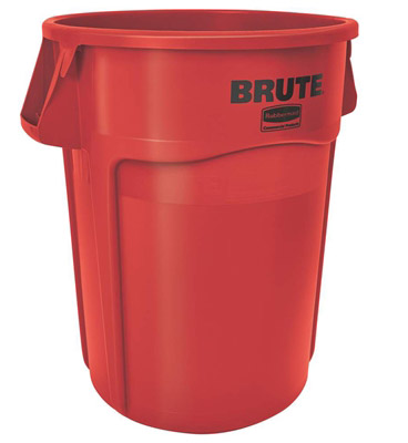 Conteneur Brute Rubbermaid rond 167 Litres rouge