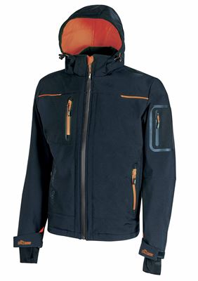 Veste de travail softshell Upower space bleue