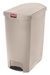 Poubelle Slim Jim Rubbermaid 90 L beige etroit