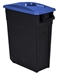 Poubelle de tri selectif 65L bleu