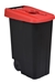 Poubelle de tri selectif 85L rouge