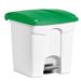 Poubelle cuisine HACCP 30 L verte pedale