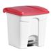 Poubelle cuisine HACCP 30 L a pedale rouge