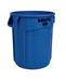 Conteneur brute Rubbermaid rond 76L bleu