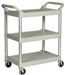 Chariot service hotellerie Rubbermaid gris