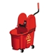 Seau de menage Rubbermaid Wavebrake rouge avec presse